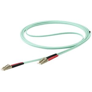 StarTech.com Câble Fibre Optique Multimode de 7m LC/UPC à LC/UPC OM4, Fibre Zipcord 50/125µm LOMMF/VCSEL, Réseaux 100G, Faible Perte d'Insertion, C...