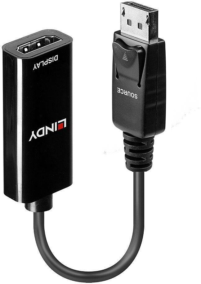 Lindy 41718 câble vidéo et adaptateur 0,15 m DisplayPort HDMI Noir