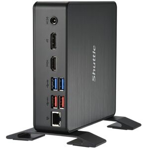 Shuttle Nano PC Système NC4010BA, Intel Celeron 7305, Windows 11 Pro Entry, 4GB RAM, 128GB M.2 SSD, 1x HDMI, 1x DP,1xUSB-C/DP, 6x USB3.2, 1x 2.5