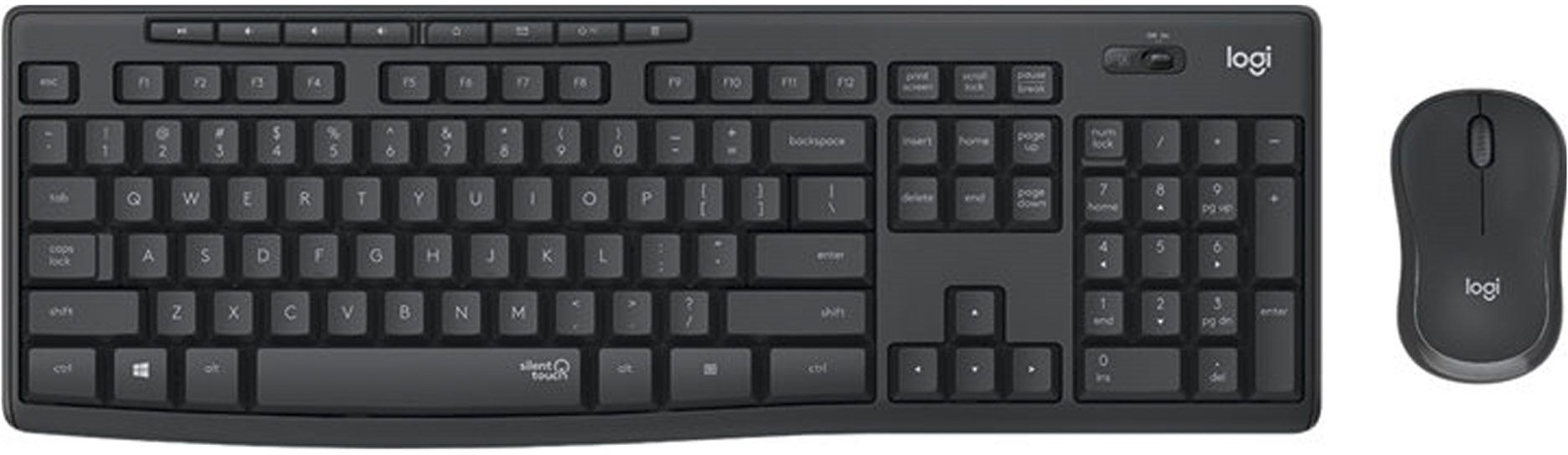 Ensemble clavier souris sans fil silencieux MK295 Logitech noir