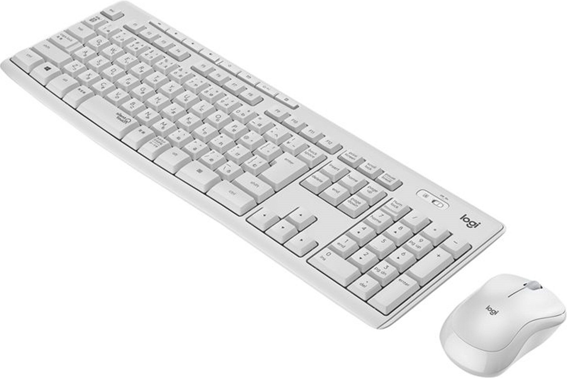 Ensemble clavier souris sans fil silencieux MK295 Logitech blanc