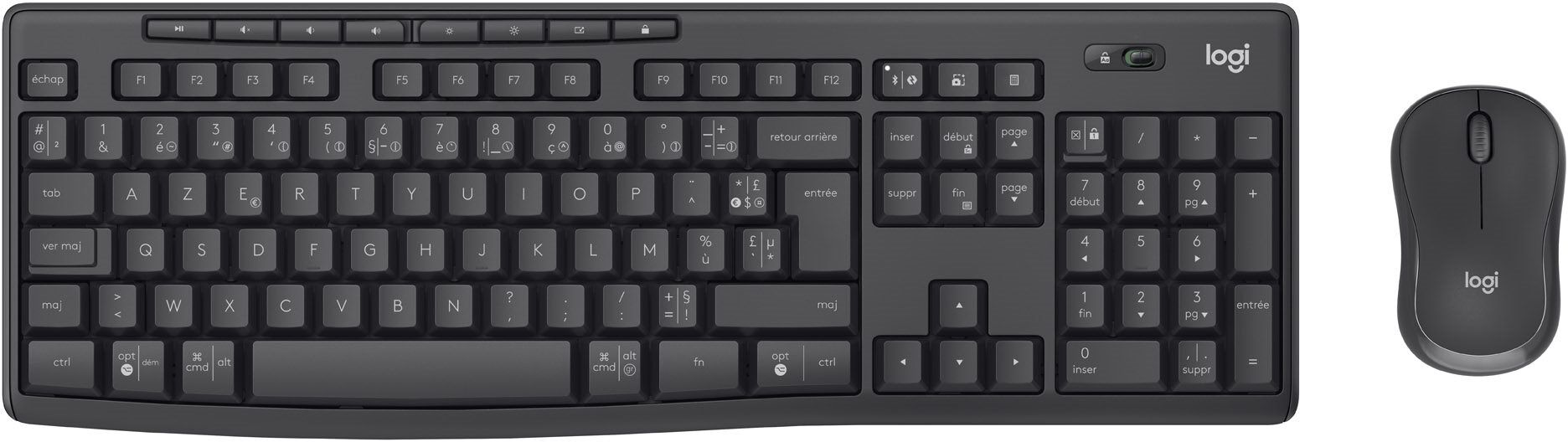 Ensemble clavier souris sans fil Logitech MK370 for business - AZERTY Xxl