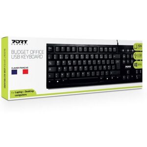 Port Designs 900753 clavier USB AZERTY Français Noir