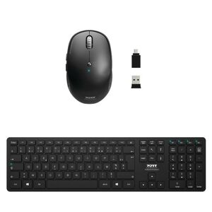 Port Designs 900907-FR clavier Souris incluse Bluetooth AZERTY Français Noir