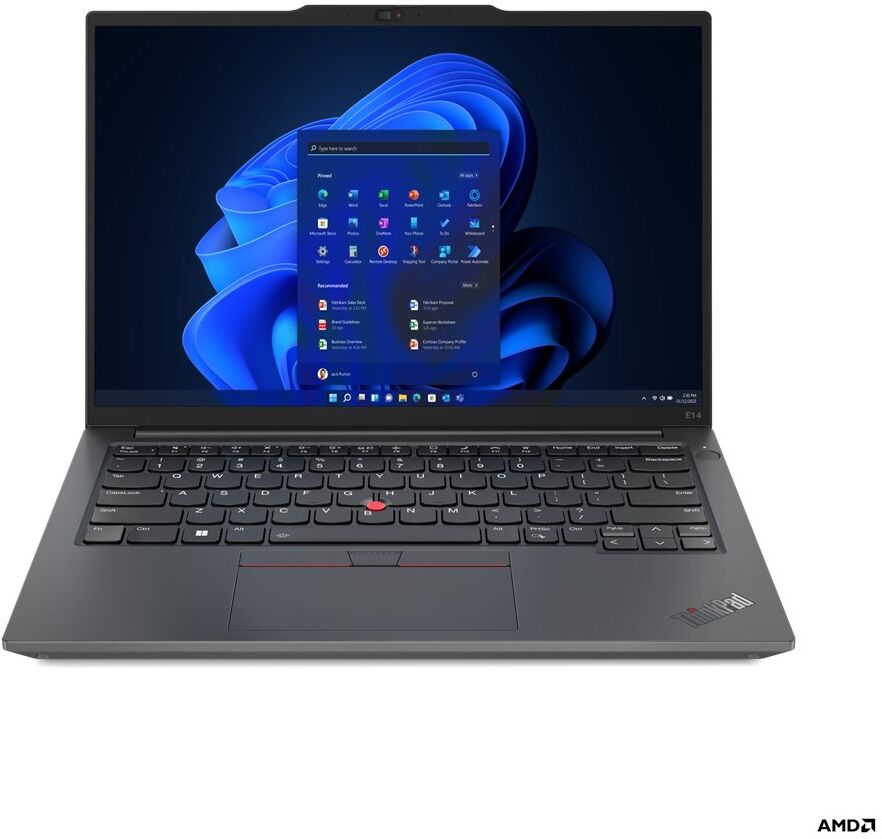 IBM ThinkPad E14 Ordinateur portable 35,6 cm (14") WUXGA AMD Ryzen 7 7730U 16 Go DDR4-SDRAM 512 Go SSD Wi-Fi 6 (802.11ax) Windows 11 Pro Noir