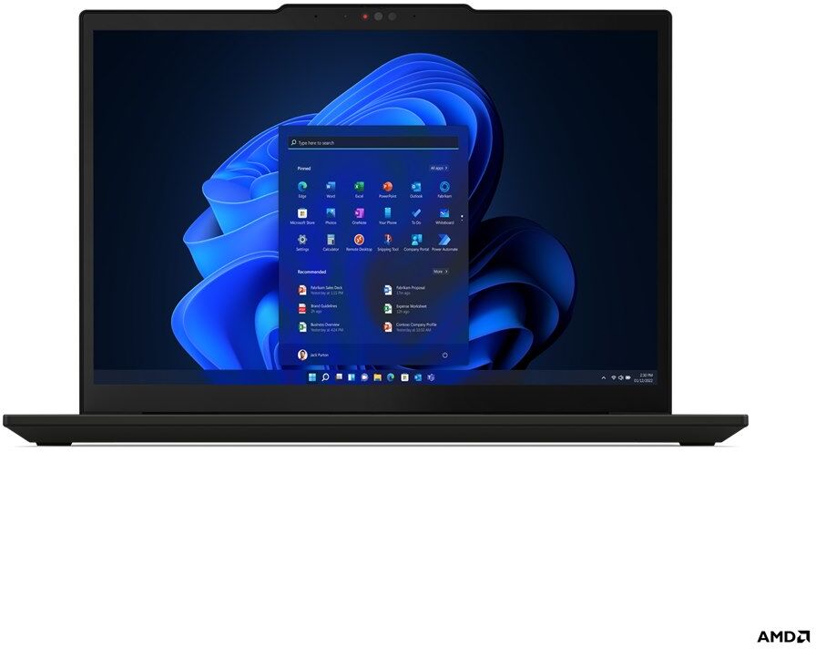 IBM ThinkPad X13 Ordinateur portable 33,8 cm (13.3") WUXGA AMD Ryzen 5 PRO 7540U 16 Go LPDDR5x-SDRAM 512 Go SSD Wi-Fi 6E (802.11ax) Windows 11 ...