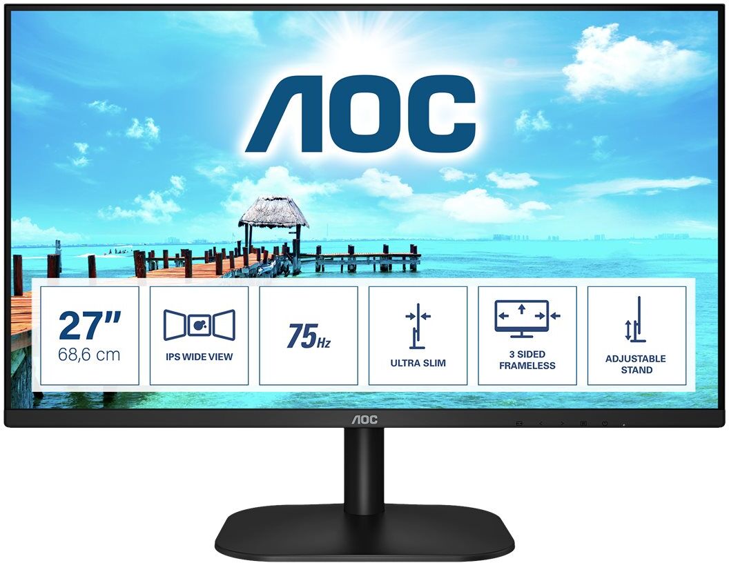 AOC B2 27B2H/EU LED display 68,6 cm (27") 1920 x 1080 pixels Full HD Noir