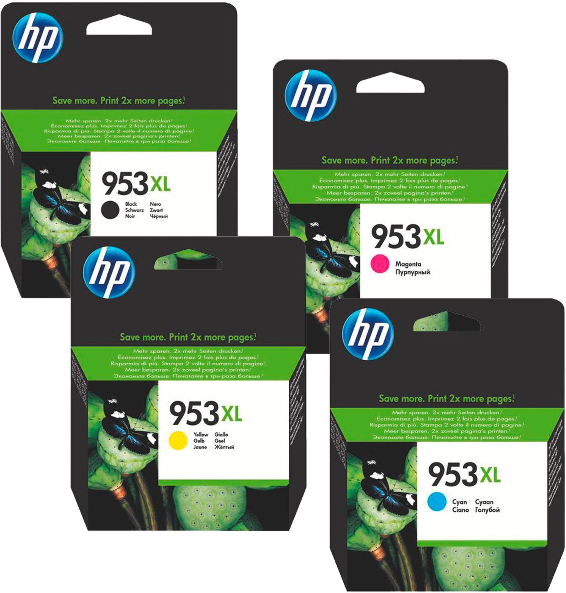 Pack cartouches HP 953XL noir + 3 couleurs pour imprimante jet d'encre Magenta clair