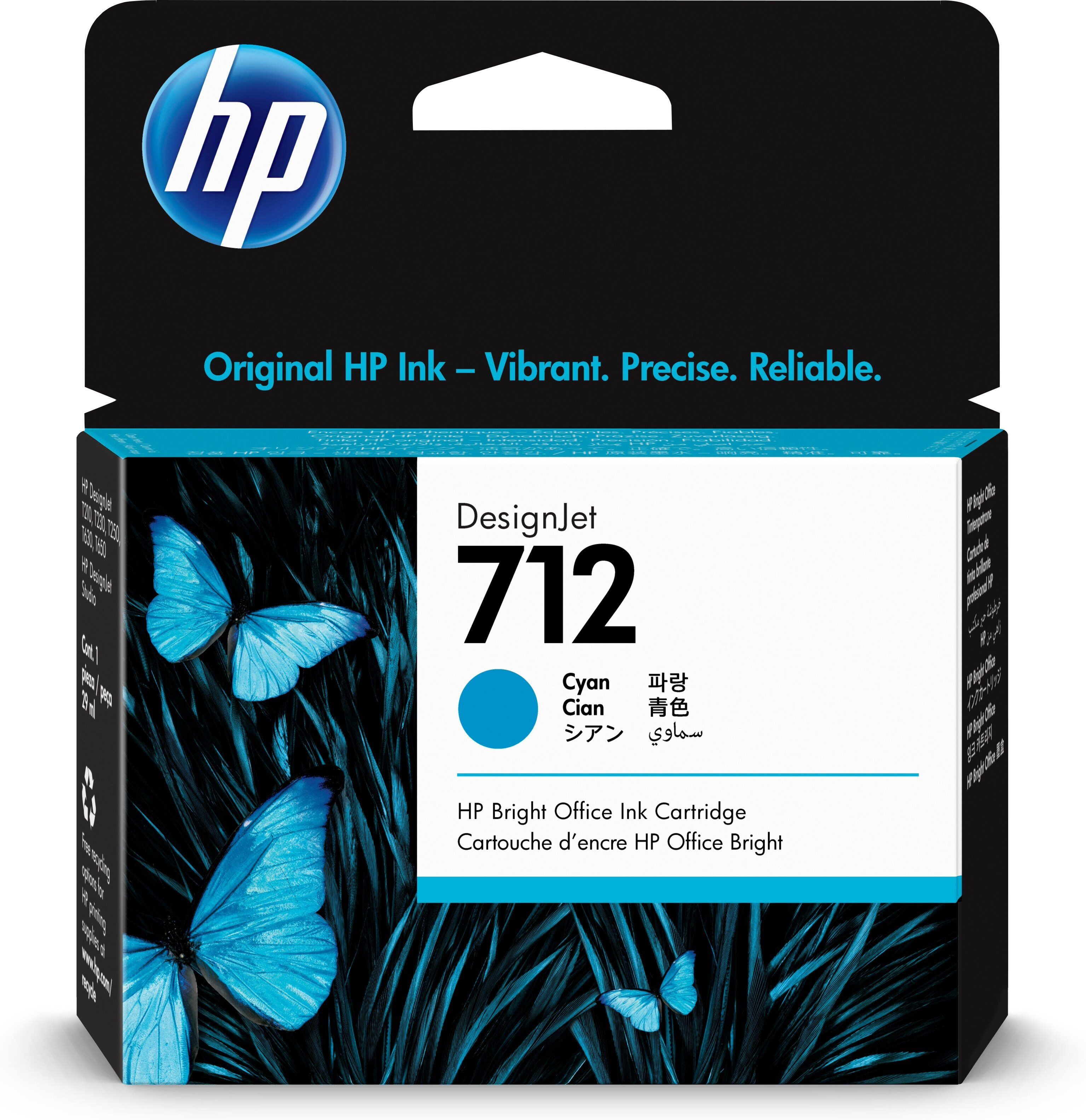 HP Cartouche d'encre DesignJet 712, cyan, 29 ml