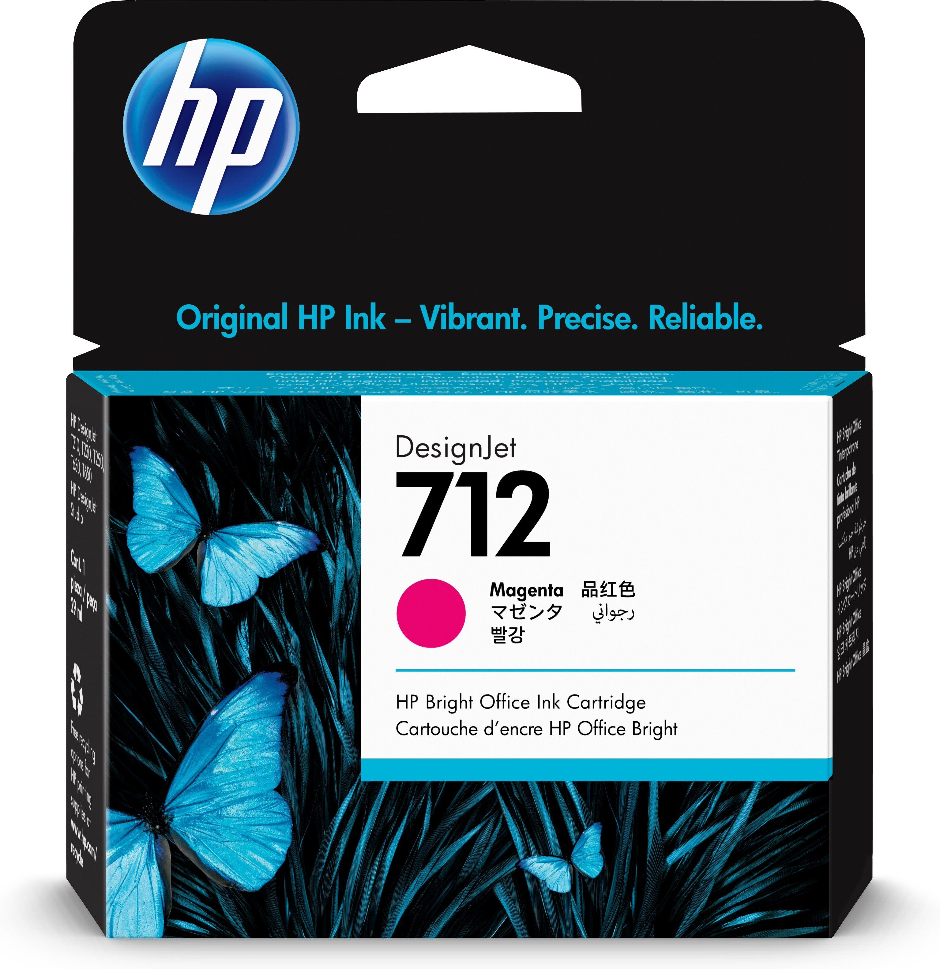 HP Cartouche d'encre DesignJet 712, magenta, 29 ml