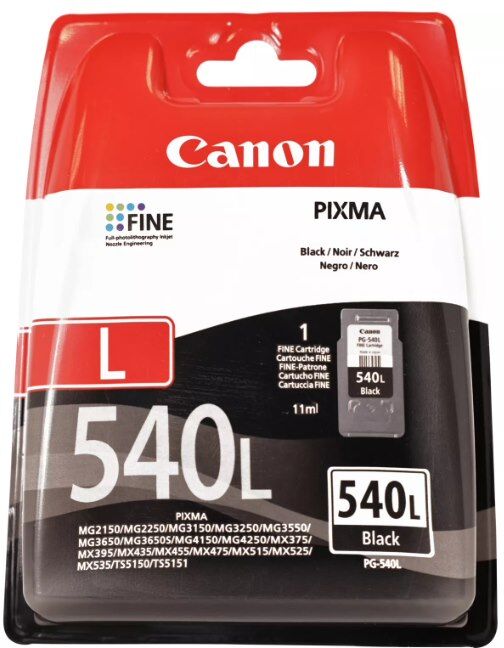 Canon Cartouche jet d'encre noire taille L PG-540L 5224B001