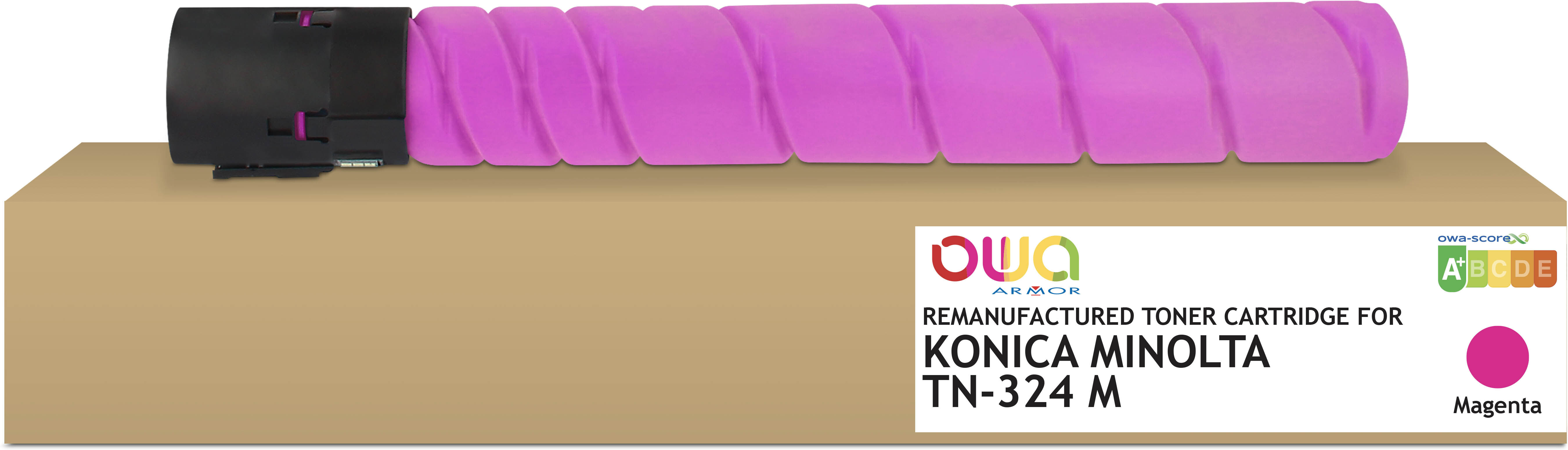 Toner remanufacturé OWA - standard - Magenta - pour KONICA MINOLTA TN-324 M, DEVELOP A8DA3D0, OLIVETTI B1168