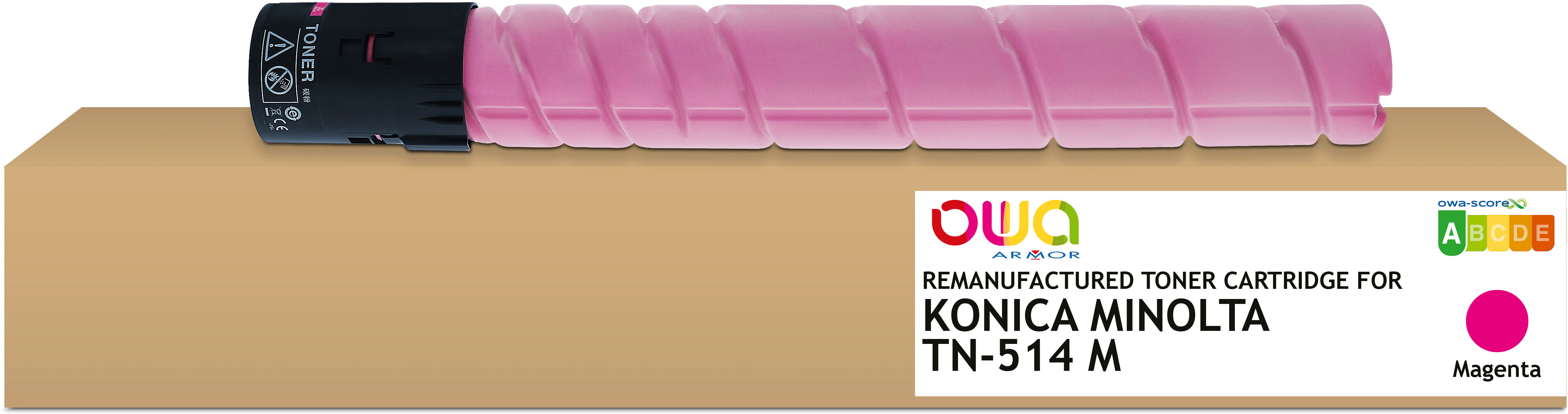 Toner remanufacturé OWA - standard - Magenta - pour KONICA MINOLTA TN-514 M, DEVELOP A9E83D0, OLIVETTI B1208