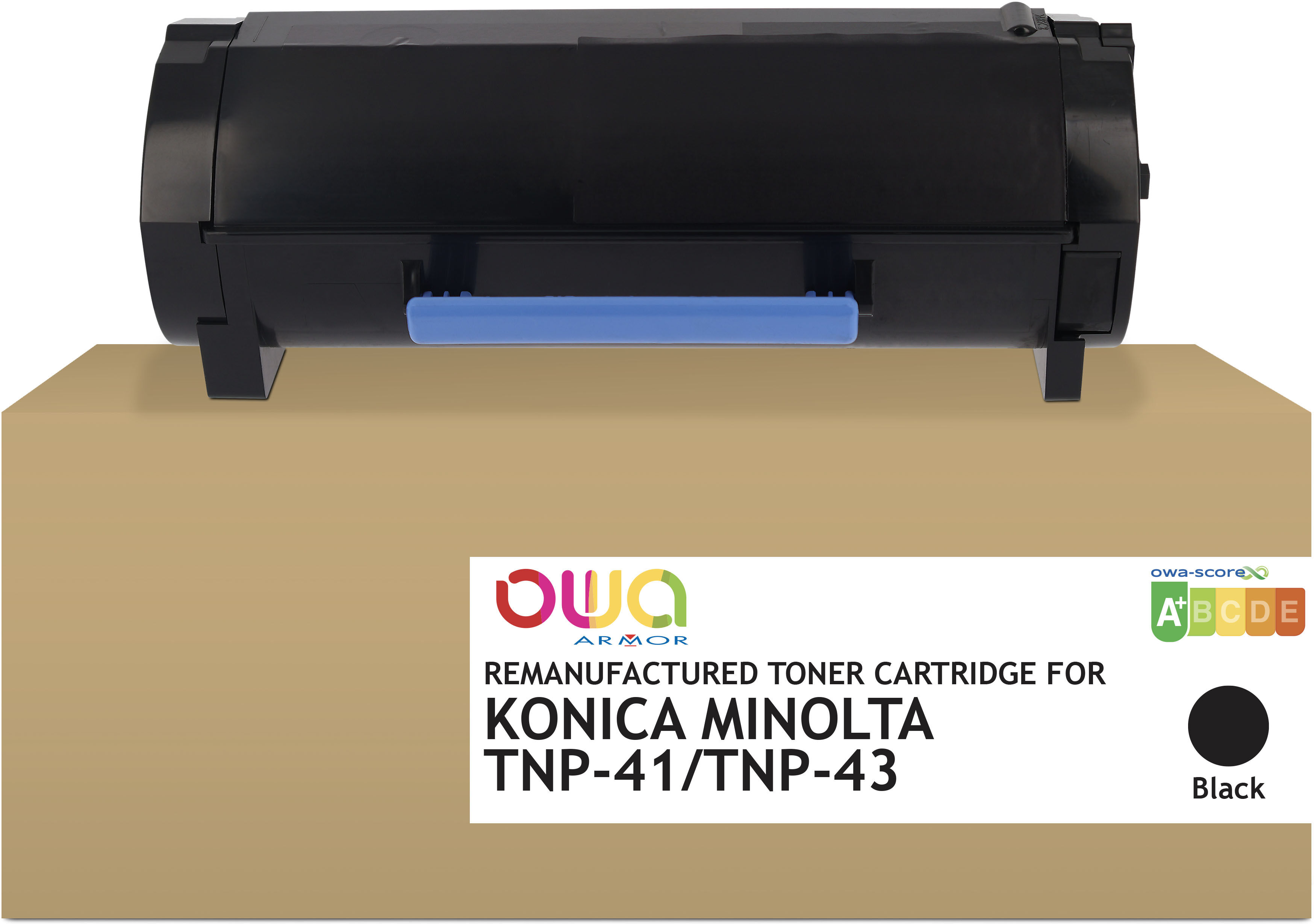 Toner remanufacturé OWA - standard - Noir - pour KONICA MINOLTA TNP-41, KONICA MINOLTA TNP-41, TNP-43, DEVELOP TNP-41, TNP-43