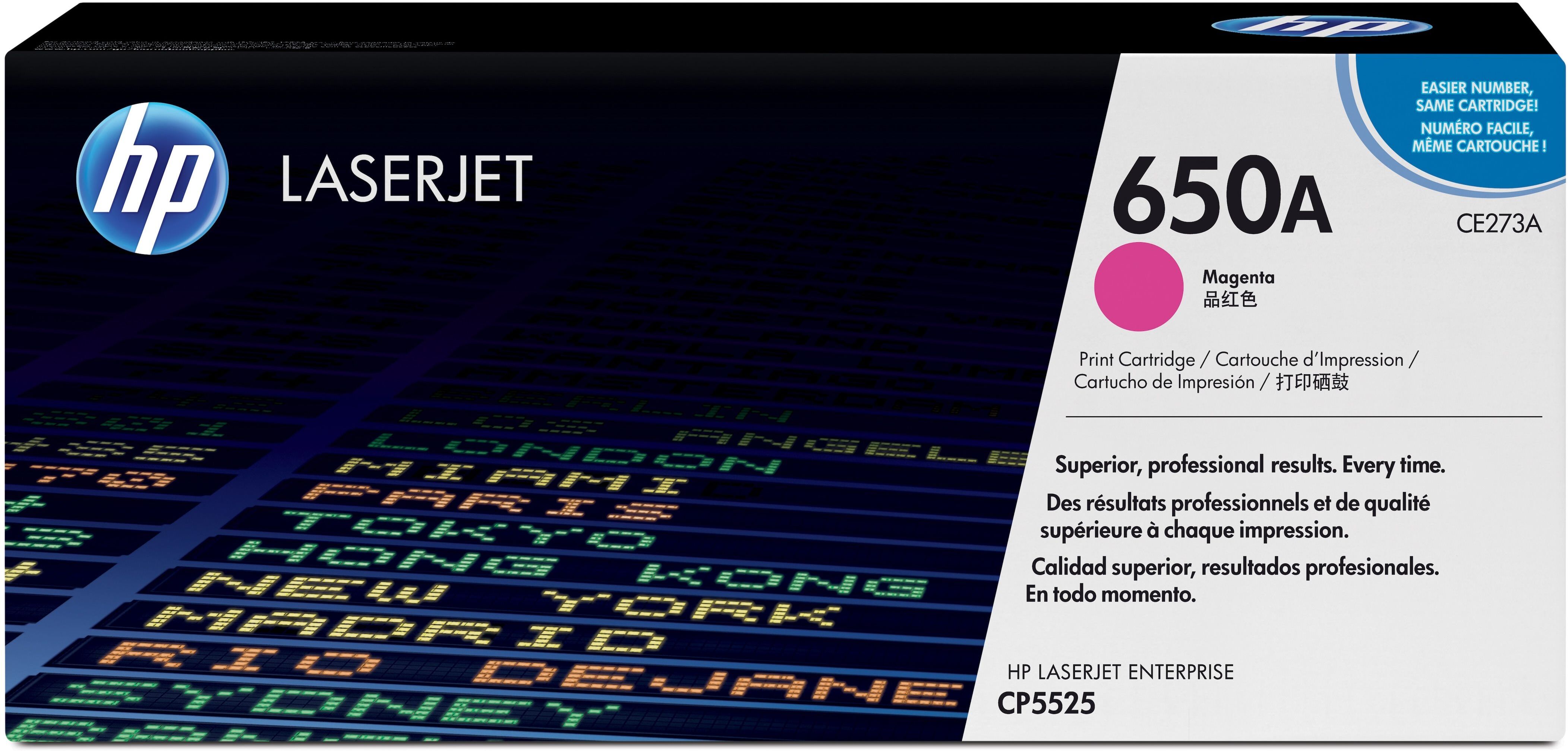 HP 650A toner LaserJet magenta authentique