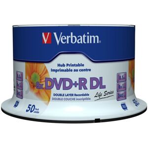 Verbatim 97693 DVD vierge 8,5 Go DVD+R DL 50 pièce(s) Rose