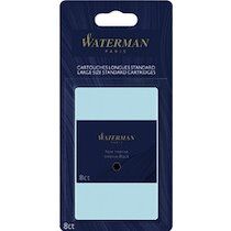 Waterman Cartouches d'encre longues, effaçable, bleu - Lot de 5