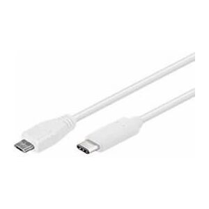 DLH CABLE USB-C VERS MICRO USB BLANC 1M 3A