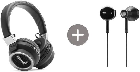 MELICONI Casque audio arceau BUNDLE SPEAK RIGHT + SPEAK NIGHT BT Noir