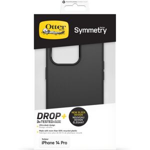 OtterBox Symmetry Coque pour iPhone 14 Pro, anti-chute, protection fine, supporte 3 x plus de chutes que la norme militaire, antimicrobien, Noir