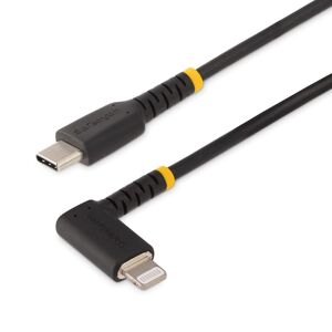 StarTech.com Câble USB-C vers Lightning de 1m - Cordon de Charge/Syncronisation USB Type-C vers Lightning en Fibre Aramide à Angle Droit - Chargeur...