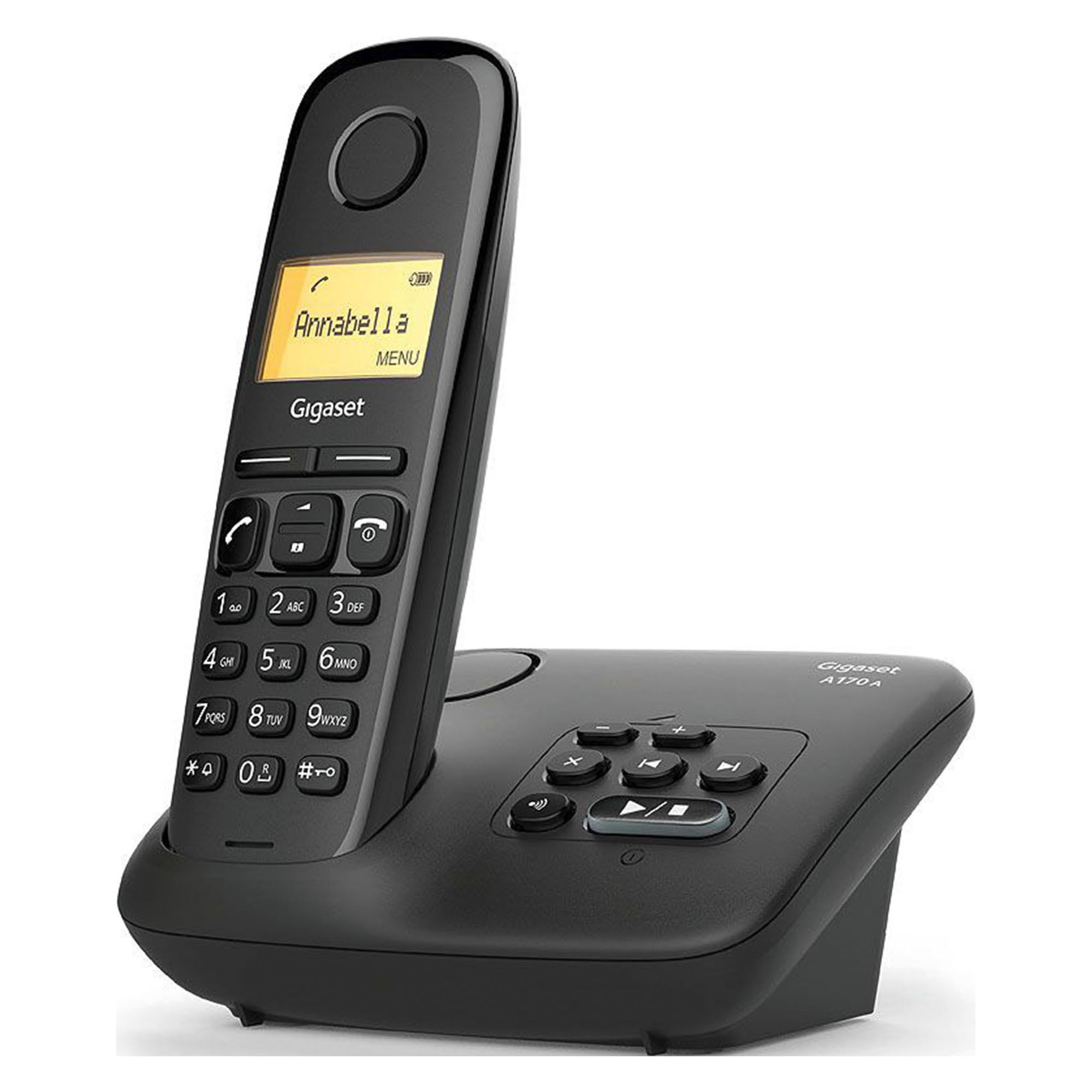 Siemens Téléphone répondeur sans fil Gigaset AL170A Noir Rouge