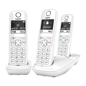 Siemens Pack trio téléphone sans fil Gigaset AS690 - blanc Cyan