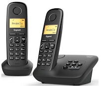 Siemens Pack duo téléphone répondeur sans fil Gigaset AL170A Noir Siemens Pack duo téléphone répondeur sans fil Gigaset AL170A Noir