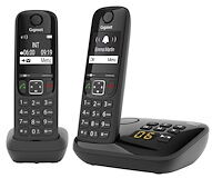 Siemens Pack duo téléphone répondeur sans fil Gigaset AS690A - noir