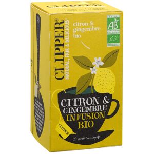 Clipper Infusion citron gingembre bio Clipper - Boîte de 20 sachets