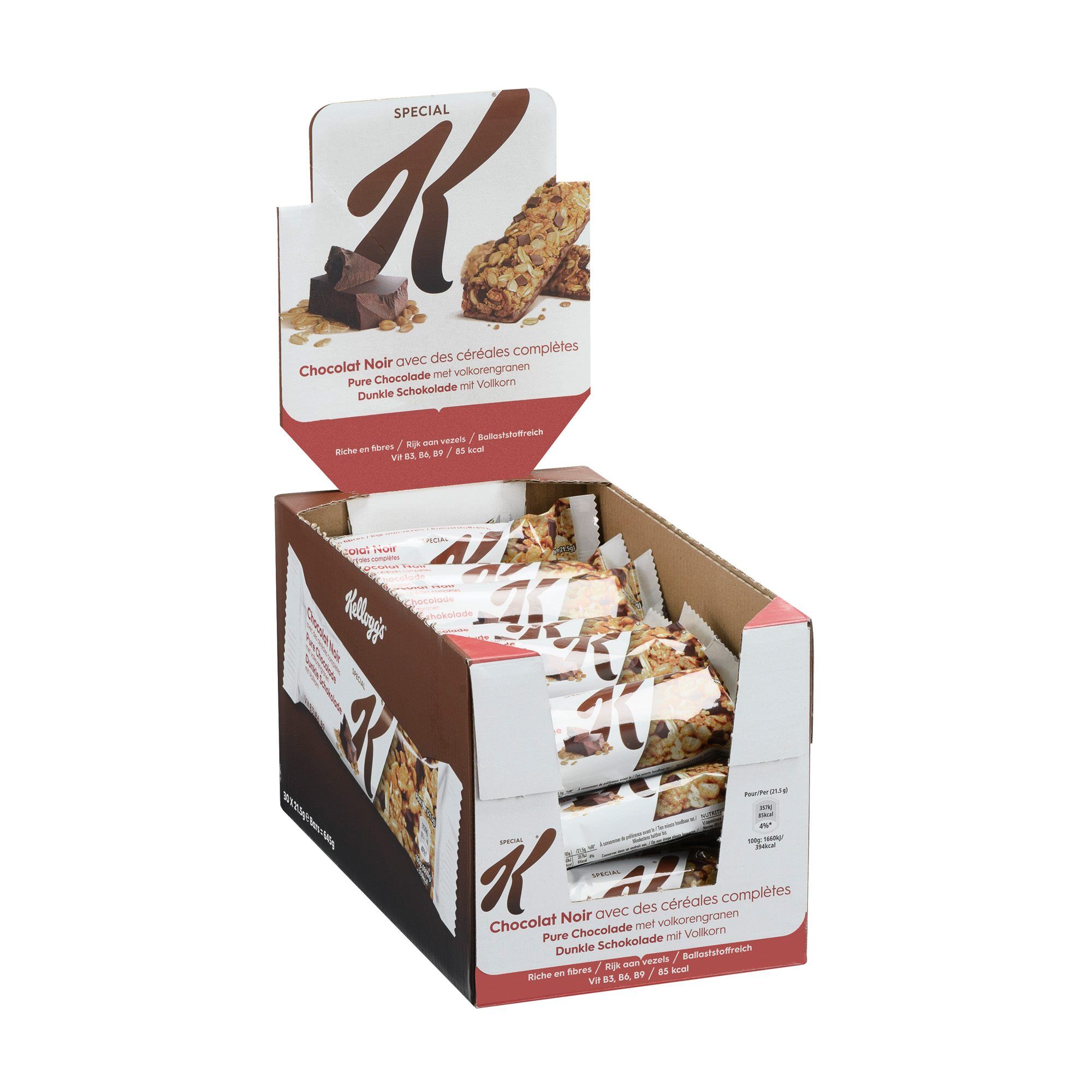 Kellogs Barre de céréales Spécial K aux pépites de chocolat - 22g - Lot de 30