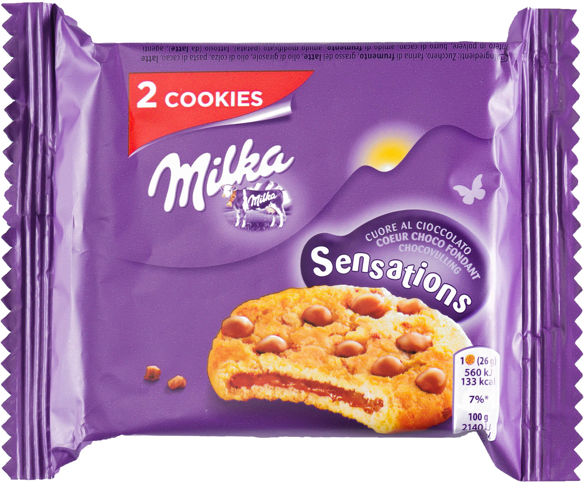 Cookie Milka Sensation - Format pocket 52 g - Lot de 24