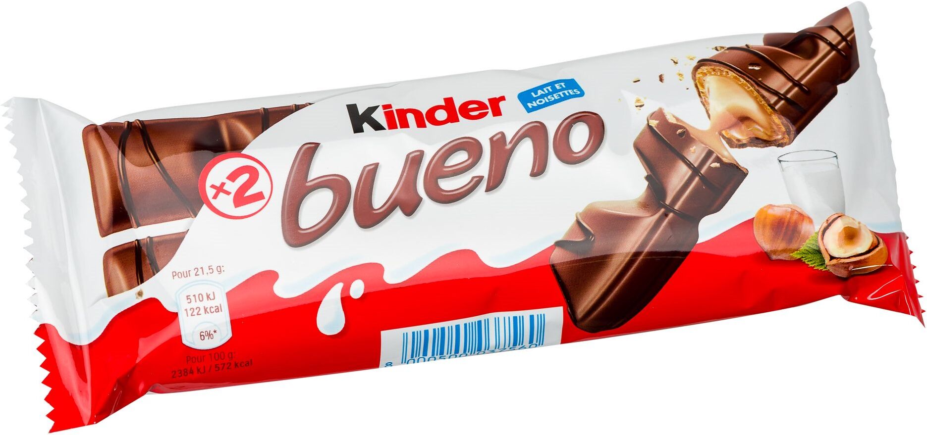 Barres chocolatées Kinder Bueno - 2 x 21,5 g - Lot de 30 Noir