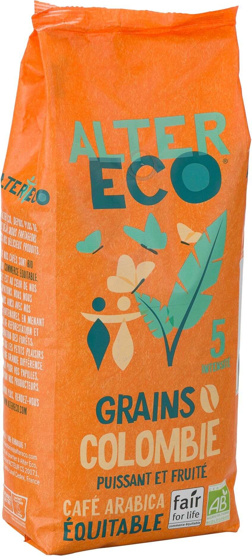 Café en grains Alter Eco Colombie - Paquet de 1 kg Gris