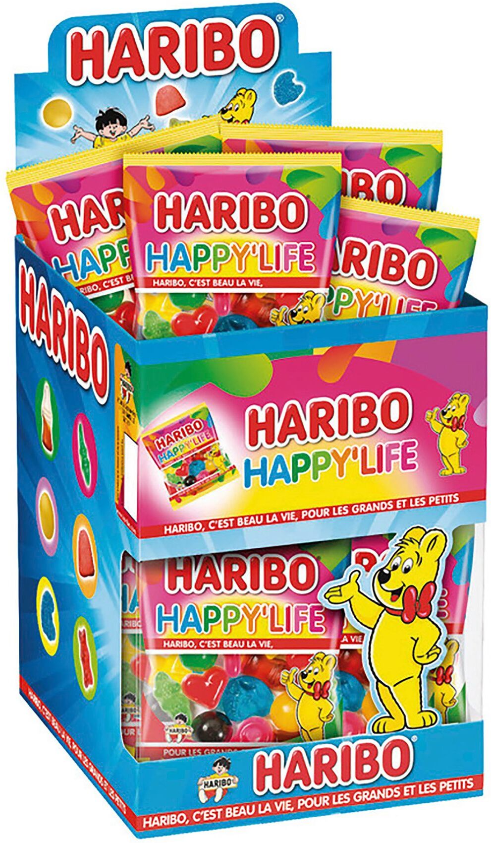 Bonbons HARIBO Happy life - Boîte de 30 - Lot de 30 Rouge