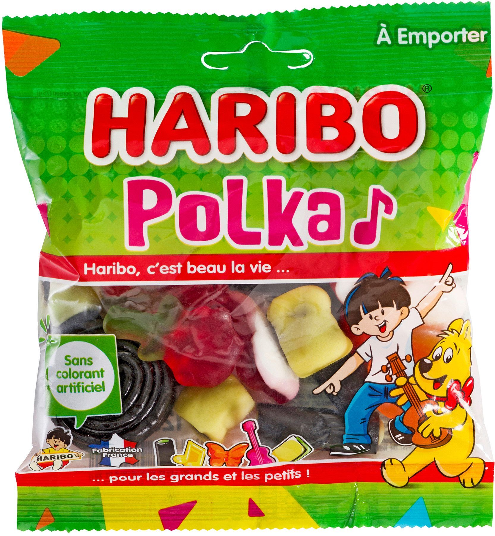 Bonbons Polka Haribo - Sachet de 120 g Noir