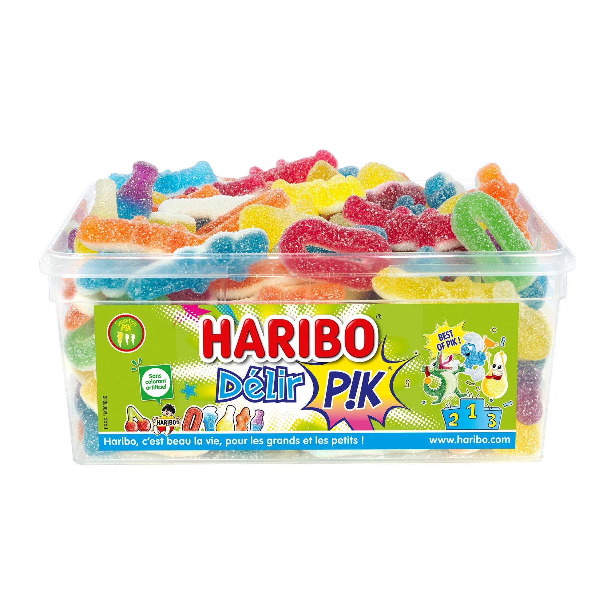 Bonbons Délir Pik Haribo - Boîte de 850 g Cyan