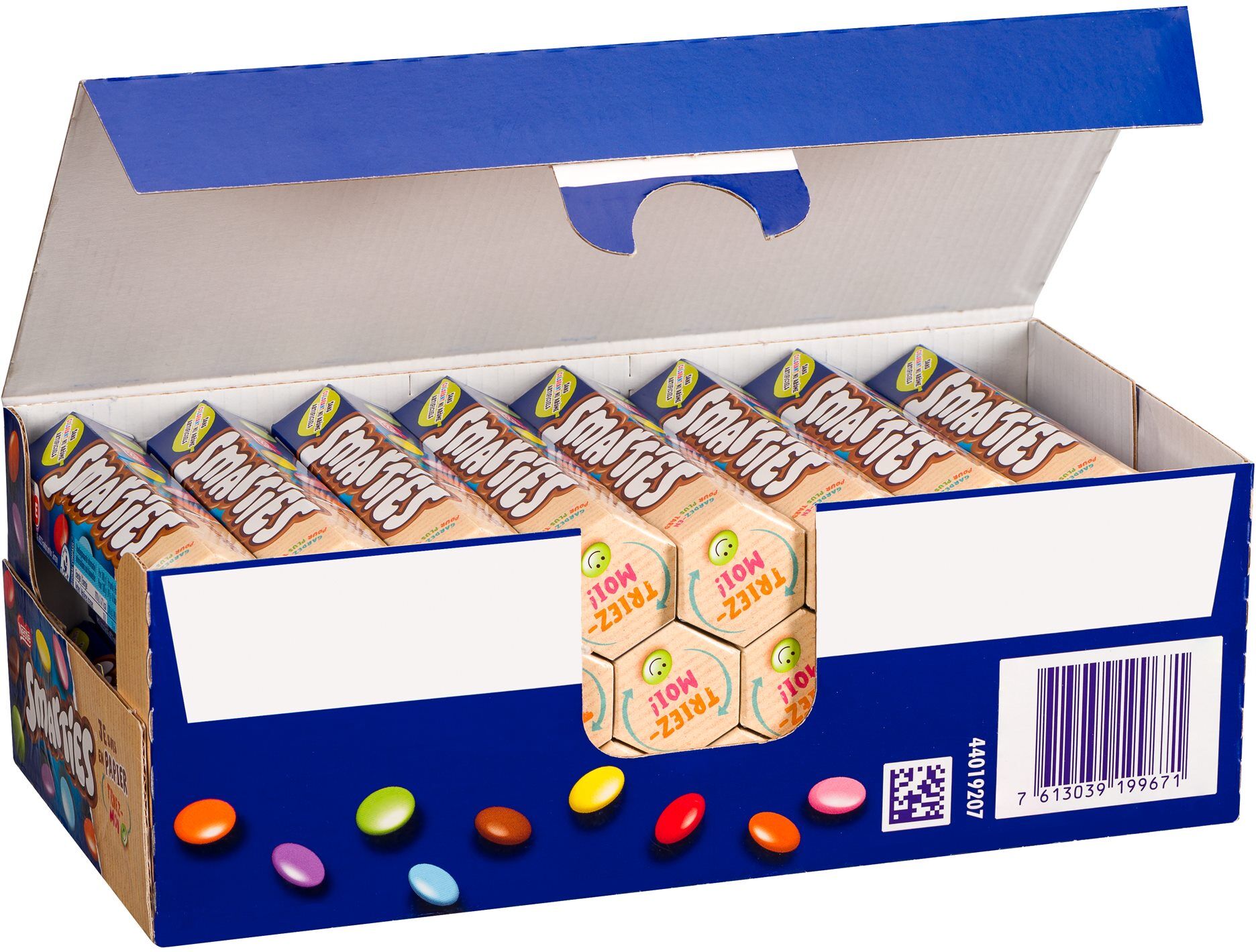 Bonbons Hexatube Smarties - 38 g - Lot de 24