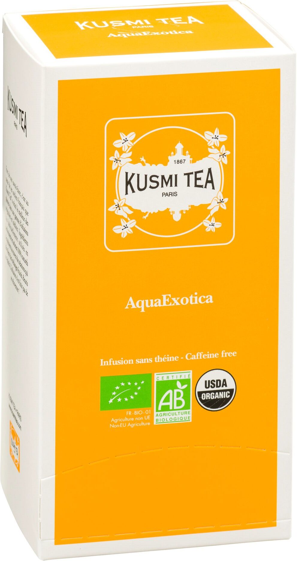 Infusion AquaExotica Bio Kusmi Tea - Boîte de 25 sachets