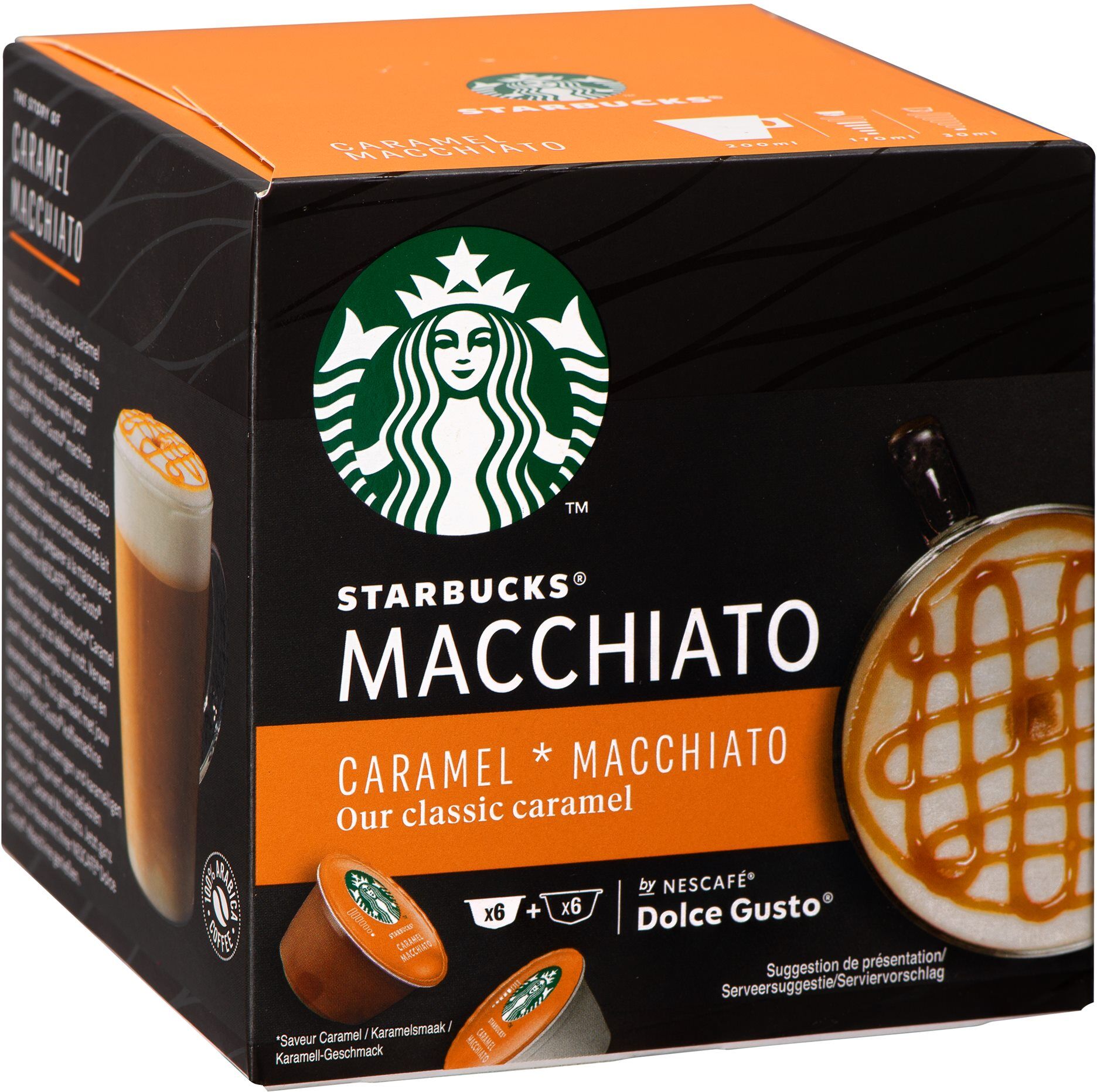 Capsules de café Starbucks Dolce Gusto Macchiato caramel - Boîte de 24