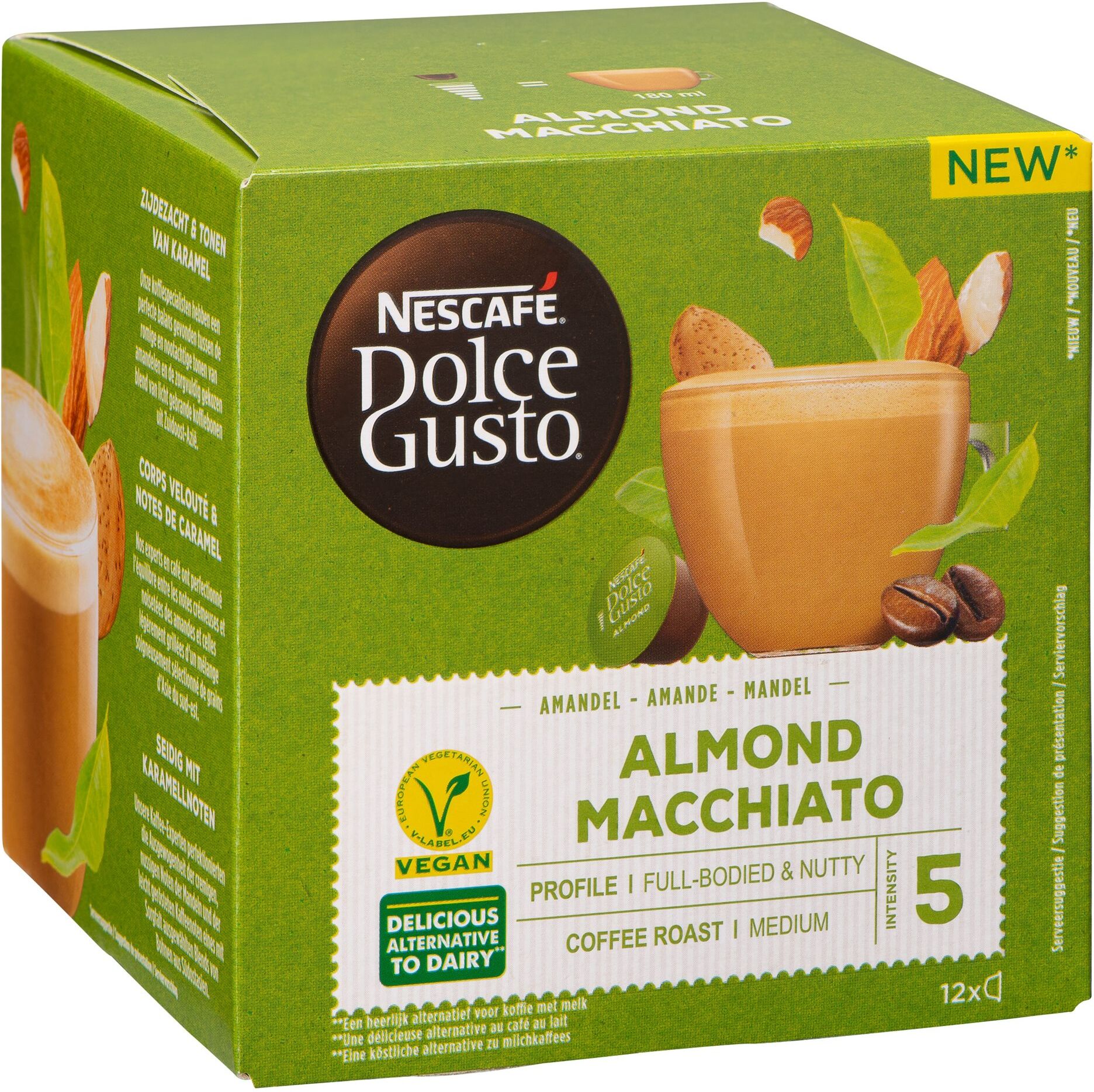 Capsules de café Dolce Gusto Almond Macchiato vegan - Boîte de 24