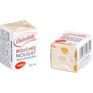 Nougats tendres de Montélimar aux amandes 30 g Chabert et Guillot - 24 bouchées - Lot de 24 Blanc