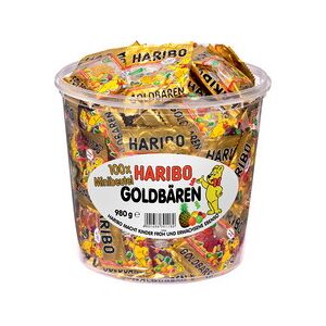 Haribo Bonbon gélifié aux fruits Goldbären Minis, boîte Bleu