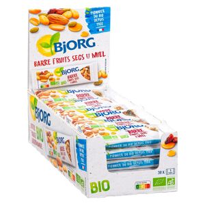 Bjorg Barre de fruits secs et miel Bjorg - 25 g - Lot de 30 - Publicité