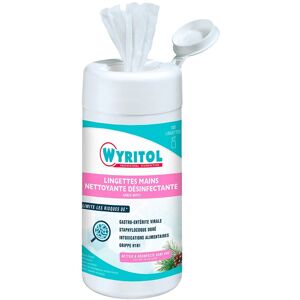 Wyritol Lingettes nettoyantes désinfectantes mains Wyritol - Boîte de 100