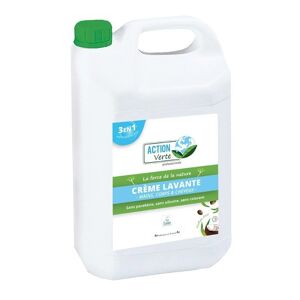 Action verte Bidon de 5L gel lavant mains, corps, cheveux Ecolabel parfum miel fleur d'oranger