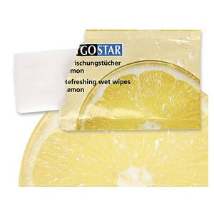 Tissu rafraîchissant Lemon, carton de 100 - Lot de 2