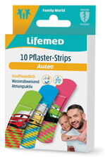 Lifemed Pansement pour enfants 'Voitures', paquet de 10 - Lot de 21