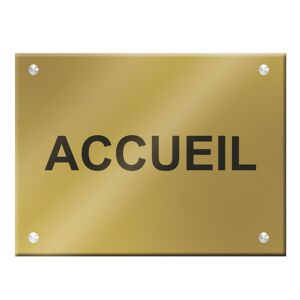 Plaque signalitique personnalisable acrylique - 12 x 5 cm Meta-plast 1 ligne