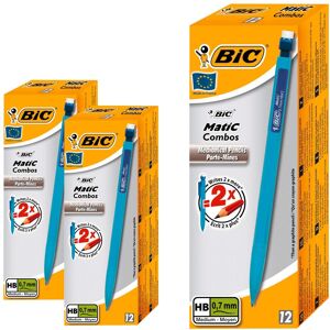 Bic Pack porte-mines Bic Matic Combos rétractable 0,7 mm HB Jaune